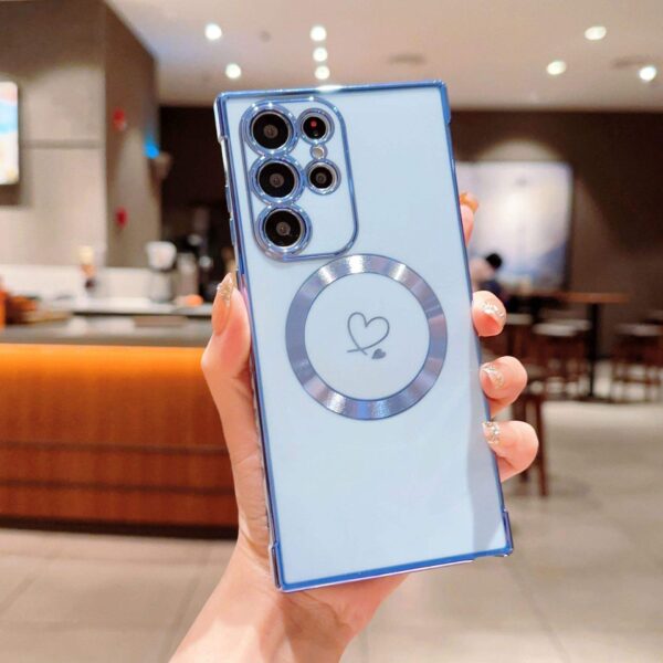 Cute Love Heart Magnetic Charging Case – Soft Silicone Shockproof Cover - Image 2