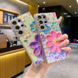 Purple Floral Phone Case for Samsung