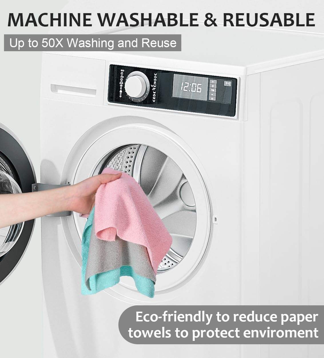 Washable Reusable Microfiber Towel Roll – 25×25cm Tear-Away Cleaning Cloth for Home & Car - Image 7