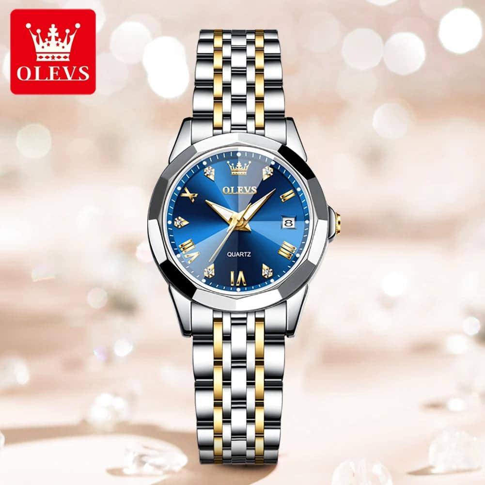 OLEVS Ultra-Thin Women's Waterproof Stainless Steel Quartz Watch