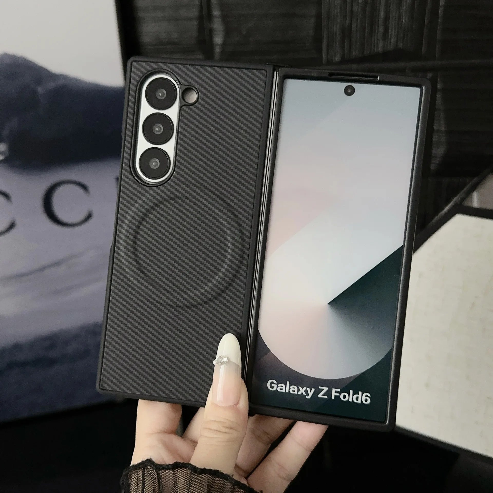 Carbon Fiber Magnetic Case for Samsung Z Fold Series