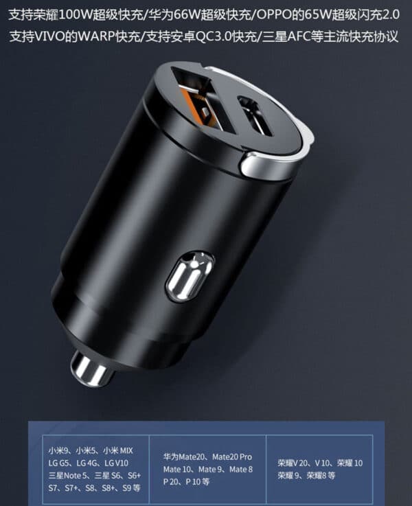 Mini 2-in-1 100W Fast Car Charger⚡ - Image 3