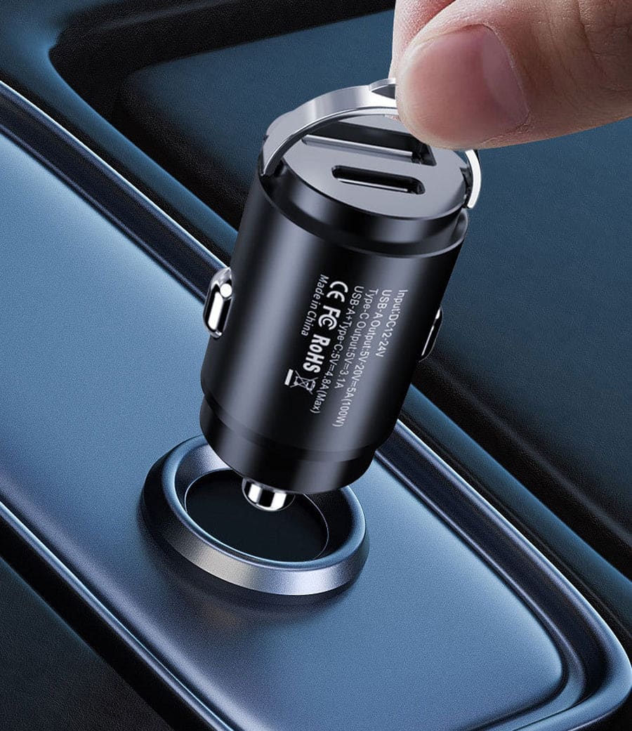 Mini 2-in-1 100W Fast Car Charger⚡