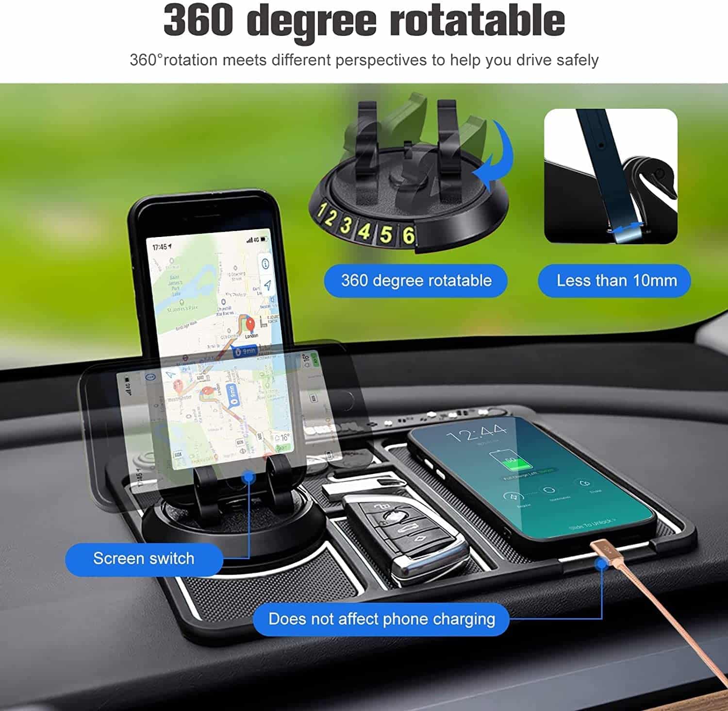 Multifunction Car Anti-Slip Mat & Phone Holder - Image 2