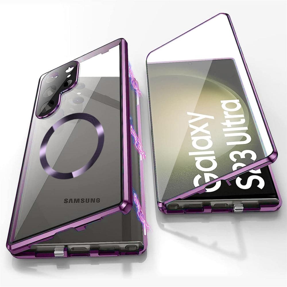 Magnetic Metal Case with Privacy Glass for Samsung - Image 4